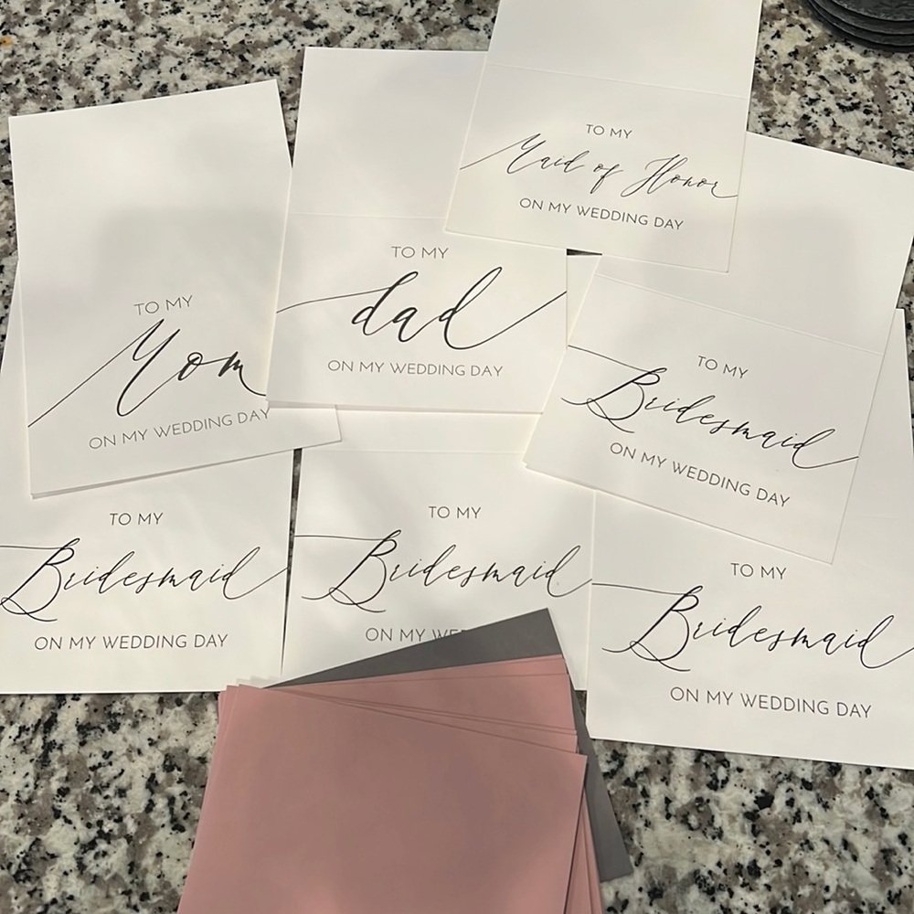 Bridal Party Cards